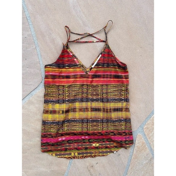 Rory Beca Silk Multicolor Tank Top Size Xs Extra Small - Picture 1 of 3